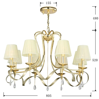 Люстра подвесная Favourite Amabilis 2596-8P 320Вт 8 лампочек E14