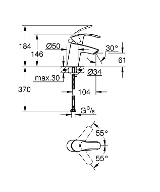 Набор смесителей GROHE Eurosmart 124422 хром