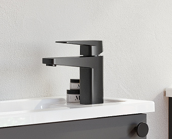 Смеситель для раковины VITRA Root Square A4273136EXP матовый чёрный