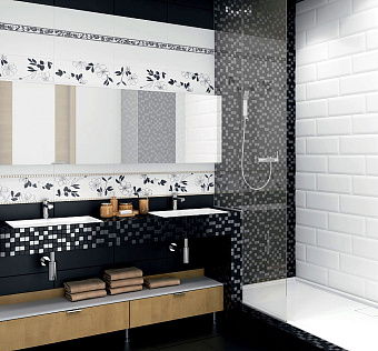 Настенная плитка KERAMA MARAZZI 15080 белый грань 40х15см 1,08кв.м. матовая