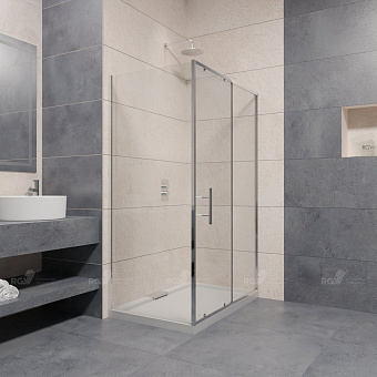 Угловое ограждение RGW Passage 04083200-11 185х90см стекло металл