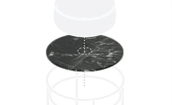 Столешница ArtCeram VOGUE 2.0 TFA011 92 Мрамор 44х44см emperador dark