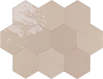 Настенная плитка WOW Zellige Hexa 122080 Nude 10,8х12,4см 0,382кв.м. глянцевая
