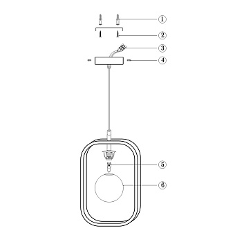 Светильник подвесной Maytoni Avola MOD431-PL-01-WS 40Вт G9