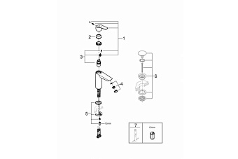 Смеситель для раковины GROHE Eurosmart 2339530E хром