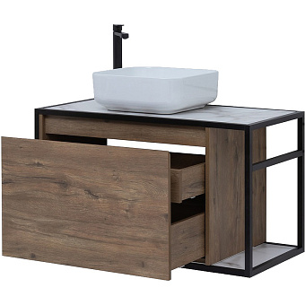 Тумба под раковину подвесная AQUANET Nova Lite Loft 261660 44х90х51,8см