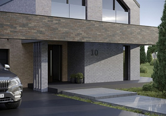 Фасадная плитка BERYOZA CERAMICA Brick wall 641314 табачный 7,5х25см 0,79кв.м. матовая