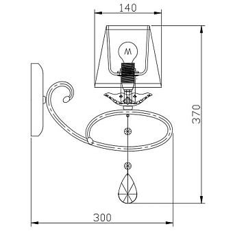 Бра Maytoni Passarinho ARM001-01-W 40Вт E14