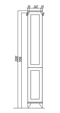 Пенал подвесной Акватон Леон 1A186503LBPR0 33х31,2х160,2см дуб бежевый
