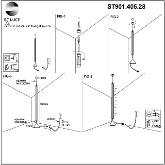 Торшер ST Luce ST901.405.28 28Вт LED