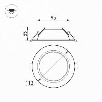 Светильник точечный встраиваемый Arlight Cyclone 023198(2) 10Вт LED