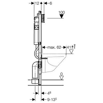 Инсталляция для подвесного унитаза GEBERIT Duofix UP320 111.300.00.5