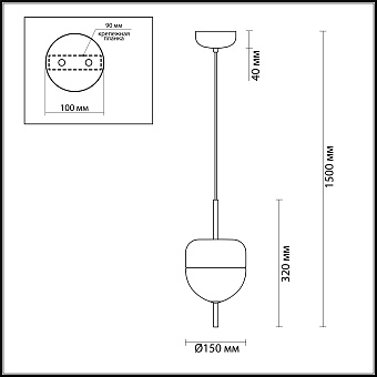 Светильник подвесной Odeon L-VISION 4622/12L 12Вт LED