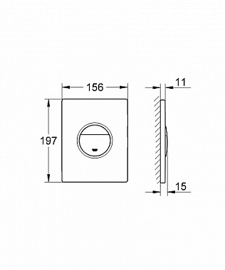 Панель смыва GROHE Nova Cosmopolitan 38847LI0 белый/хром