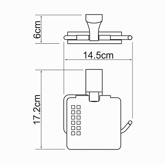 Держатель туалетной бумаги WASSERKRAFT Exter K-5200 K-5225 светлая бронза