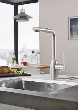 Смеситель для кухни GROHE Essence 30270DC0 высокий излив сталь