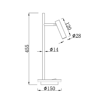Настольная лампа офисная Maytoni Estudo Z010TL-L8W3K 8,4Вт LED