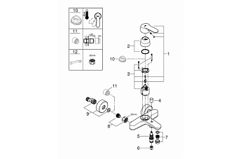 Смеситель для ванны GROHE Eurostyle Cosmopolitan 33591002 хром