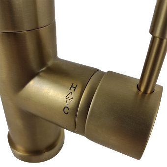 Смеситель для кухни Paini Cox 78PJ6433VL2KM с краном для питьевой воды золото