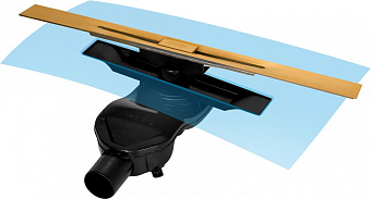 Щелевой душевой трап BERGES SIMPEL 92111 60х31,2см боковой сток