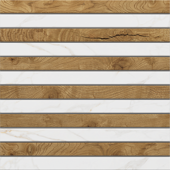 Керамическая мозаика ESTIMA Supreme Mosaic/SM02_NS/SI04_NS/30x30x10/Fascia Walnut 30х30см 0,09кв.м.