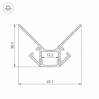 Профиль для светодиодной ленты Arlight 023889 2000мм серый