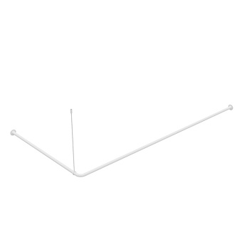 Угловой карниз для ванной комнаты, 90-180 см, белый, Elegante, IDDIS, 040A200I14