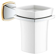 Стакан в ванную GROHE Grandera 40626IG0 белый/золото