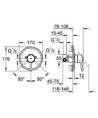 Смеситель для душа GROHE Concetto 32213001 хром