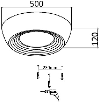 Светильник потолочный Sonex CRONUS 7716/54L 54Вт LED
