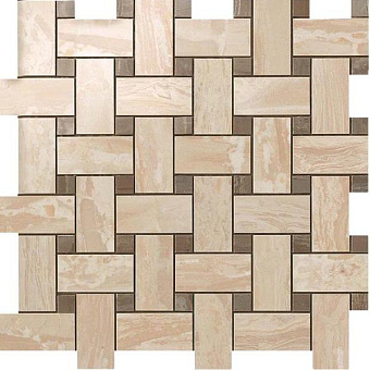 Керамическая мозаика Atlas Concord Россия Supernova Marble 600110000070 Woodstone Champagne Twist Mosaic. 30,5х30,5см 0,93кв.м.