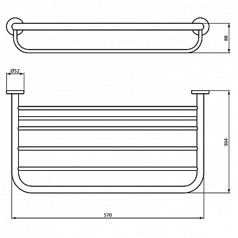 Полотенцедержатель IDEAL STANDARD IOM A9106AA хром 57см