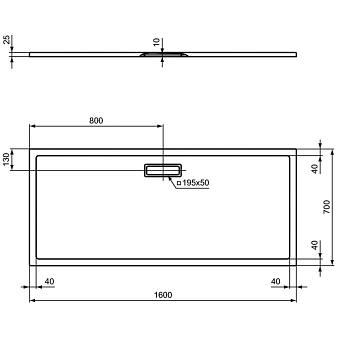 Душевой поддон IDEAL STANDARD ULTRAFLAT NEW T4478V1 70х160см