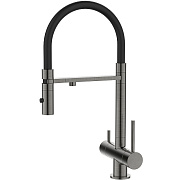 Смеситель для кухни IDDIS Ace ACEGMFFi05 поворотный излив графитовый