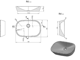 Раковина накладная RAVAK Ceramic XJX01160001 60х40см