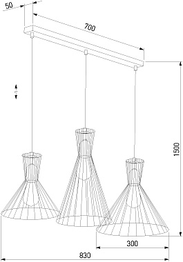Светильник подвесной TK Lighting Sahara 3352 60Вт E27