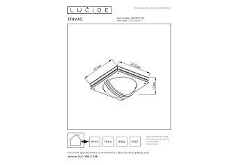 Бра Lucide PRIVAS 14828/02/30 60Вт E27