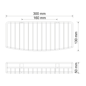 Полка в ванную угловая WASSERKRAFT K-1811 1-ярусная 13х30см тёмная бронза