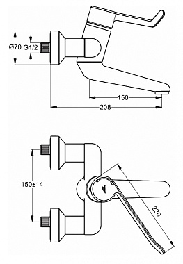 Смеситель для раковины IDEAL STANDARD CERAPLUS B8315AA хром