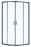 Угловое ограждение Azario MILTON AZ-ND2142 900 Black 200х90см стекло прозрачное