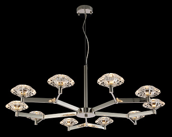 Люстра подвесная CRYSTAL LUX REBECA REBECA SP10 NICKEL 400Вт 10 лампочек G9