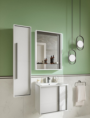 Шкаф зеркальный Акватон Ривьера 1A238902RVX20 13х60х85см с подсветкой