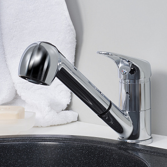 Смеситель для кухни WASSERKRAFT Oder 6365 выдвижной излив хром