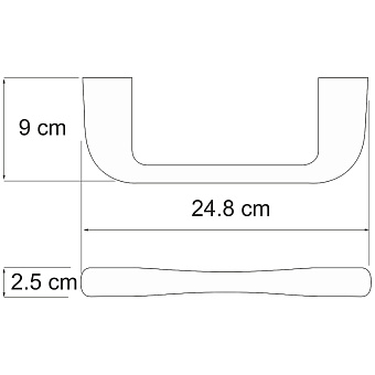 Полотенцедержатель WASSERKRAFT Berkel K-6800 K-6832 хром 24,8см