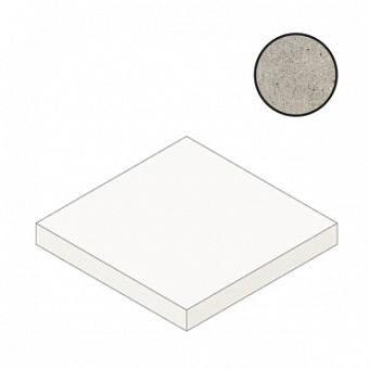 Плитка для ступеней Atlas Concord Италия Boost Stone A7O5 Pearl Scalino Angolare 33х33см 0,109кв.м. матовая