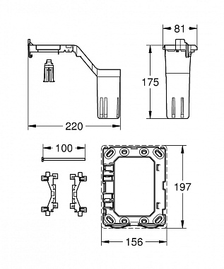 Монтажный комплект GROHE 38796000