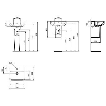 Полупьедестал IDEAL STANDARD Ideal Standard i.life S T474001