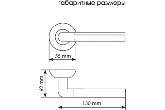 Дверная ручка нажимная MORELLI МОЗАИКА MH-11 MAB/AB античная бронза