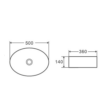 Раковина накладная D&K Matrix DT1390316 50х36см