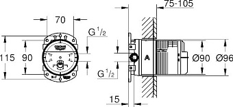 Душевой штуцер GROHE 26483000 хром